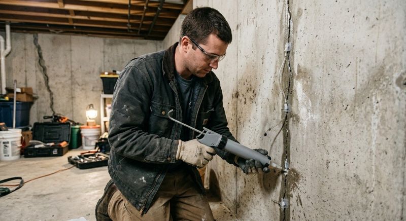Basement Crack Repair in Enfield, CT