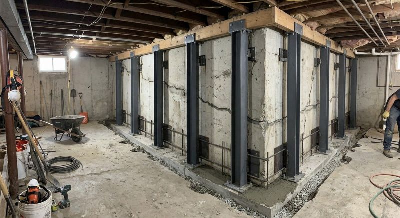 Basement Stabilization in Enfield, CT
