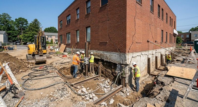 Building Foundation Repair in Glastonbury, CT