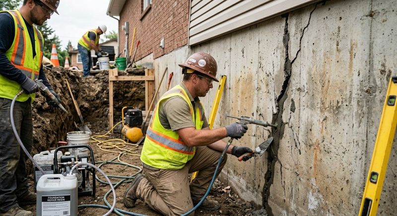 Cracked Foundation Repair in Manchester, CT