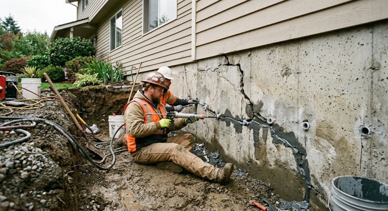 Cracked Foundation Repair in North Canton, CT