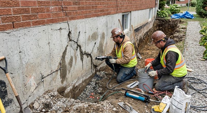 Cracked Foundation Repair in Palmer, MA
