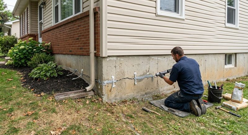 Cracked Foundation Repair in Westfield, MA