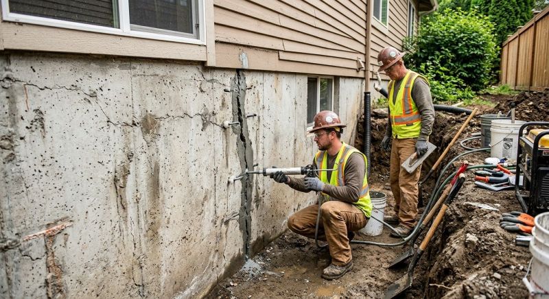 Cracked Foundation Repair in Windsor Locks, CT