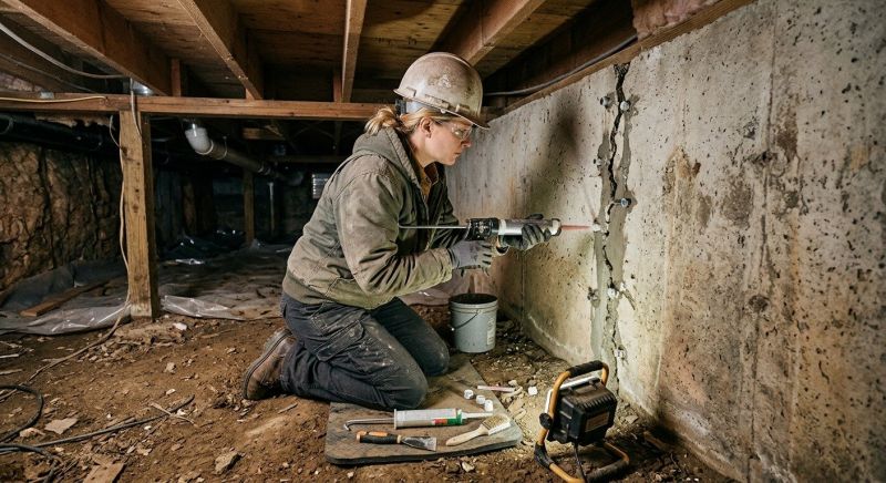 Crawlspace Foundation Repair in Easthampton, MA