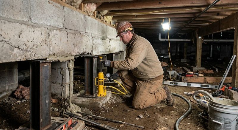 Crawlspace Foundation Repair in Wales, MA