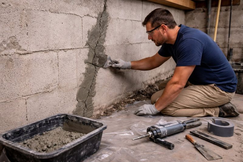 Foundation Crack Repair in Brimfield, MA