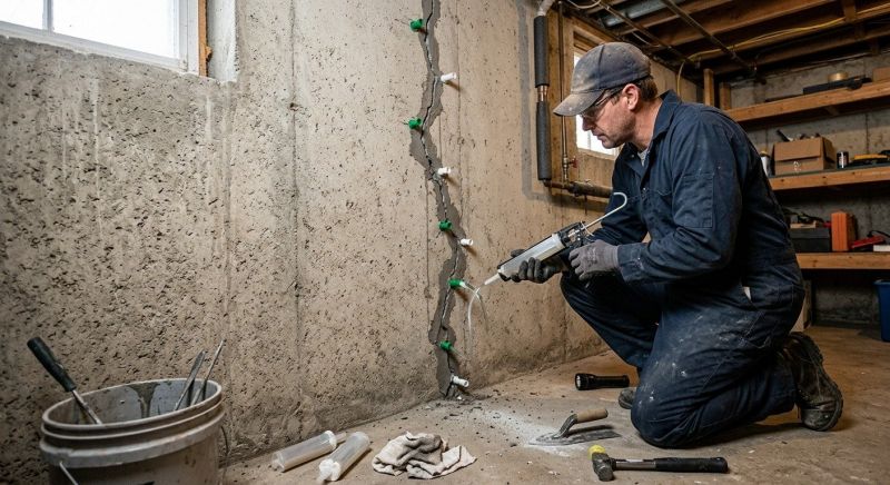Foundation Crack Repair in Westfield, MA