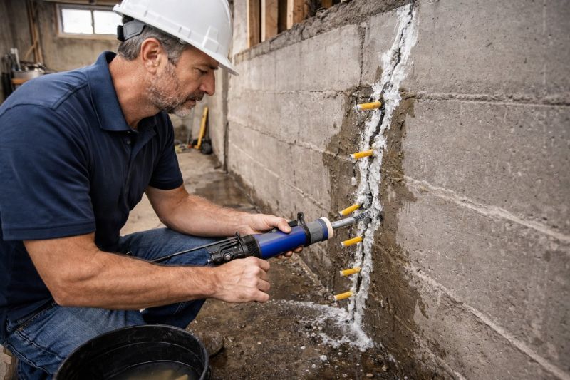 Foundation Crack Sealing in Enfield, CT