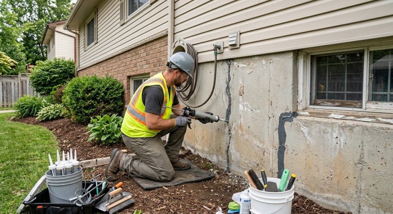 Foundation Crack Sealing in Enfield, CT