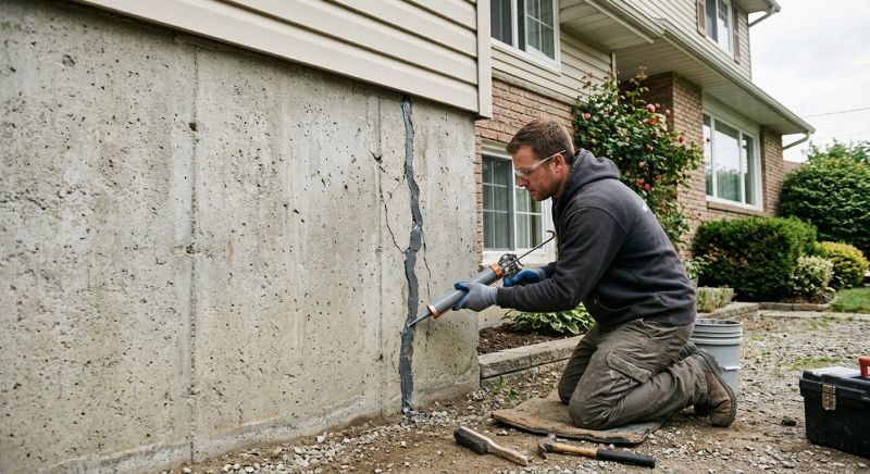 Foundation Crack Sealing in Enfield, CT