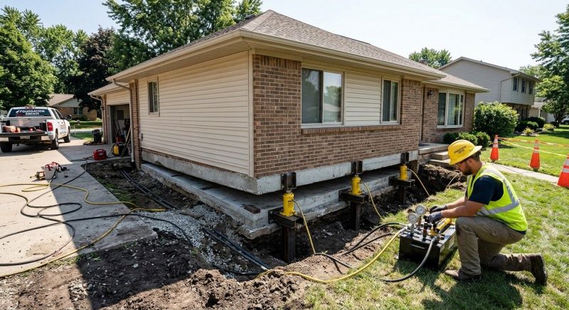 Foundation Lifting in Wales, MA