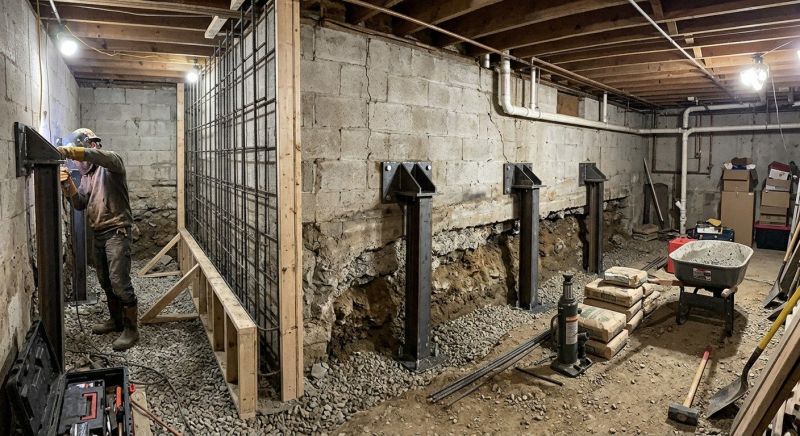 Foundation Stabilizing in Northampton, MA