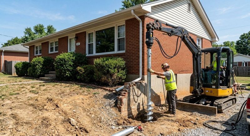 Helical Pile Installation in Enfield, CT