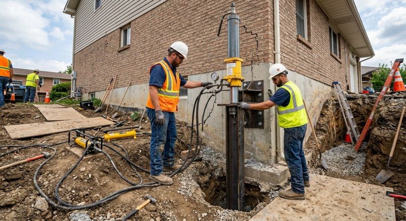 Settling Foundation Service in Windsor Locks, CT