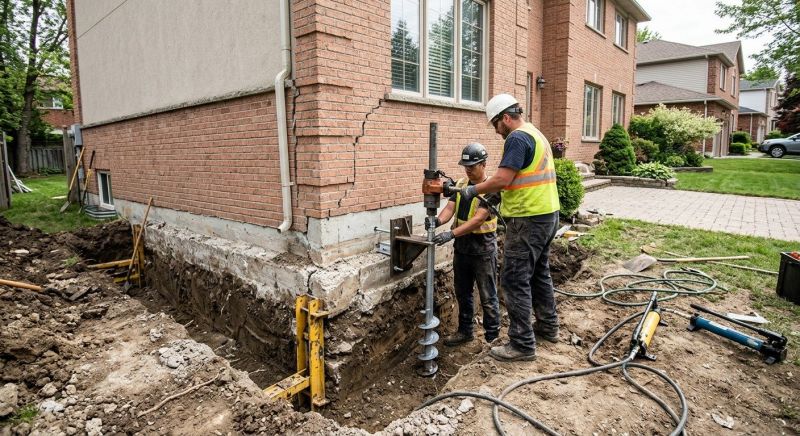 Sinking Foundation Repair in Ellington, CT
