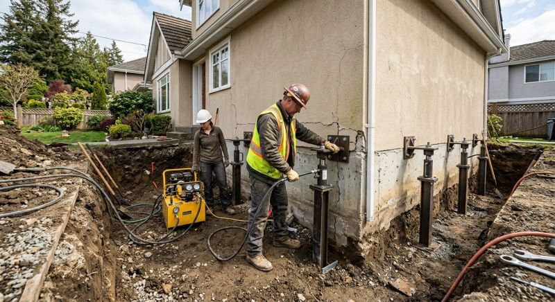 Sinking Foundation Repair in Enfield, CT