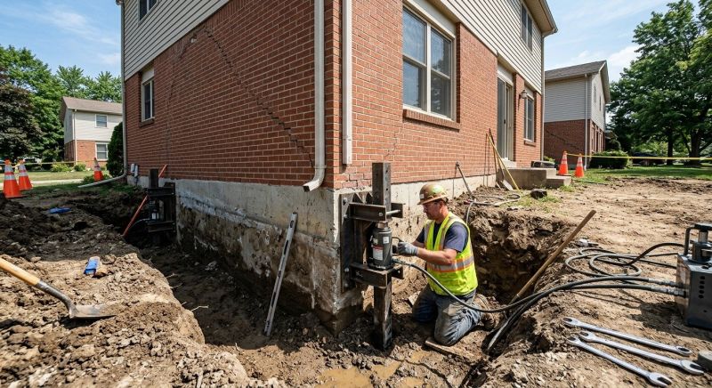 Sinking Foundation Repair in Manchester, CT