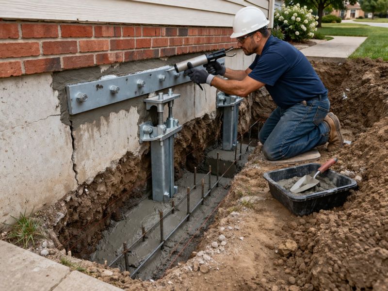 Sinking Foundation Repair in Vernon Rockville, CT