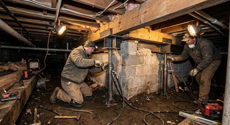 Structural Foundation Repair in West Suffield, CT